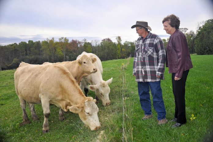 David and Cora Whittington at their farm in Stewart Hall, Ontario. When David suffered a heart attack, he was rushed to PRHC's Cardiac Catheterization Lab where an emergency angioplasty procedure saved his life.