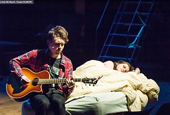 Ryan Hancock as Johnny with Caitlin Currie as Whatshername (photo: Linda McIlwain / kawarthaNOW)