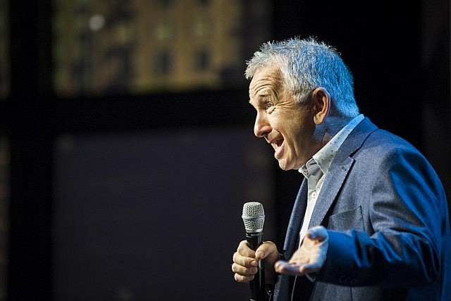 Ron James doing his stand-up routine at Showplace Performance Centre in Peterborough in October 2015 (photo courtesy of Enter the Picture Productions)