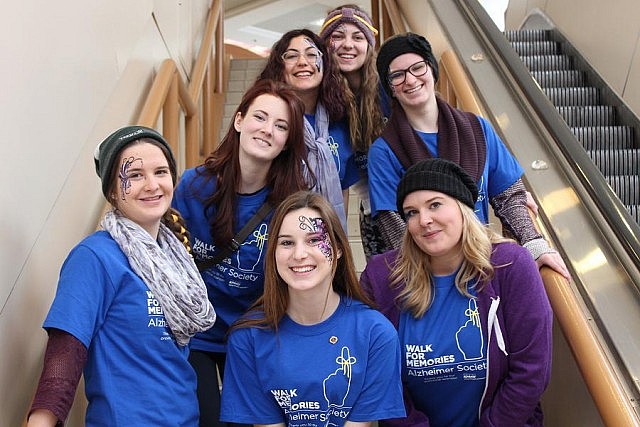 Members of Alpha Pi Phi Sorority, whose official charity is the Alzheimer Society, volunteer and participate in every one of the Society's events including the Walk for Alzheimer's