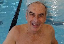 Peterborough real estate broker and Rotary Club member Carl Oake has been swimming for charity since 1987 (photo: Peterborough Rotary Club / Facebook)