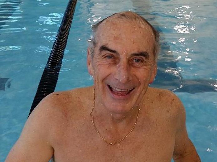 Peterborough real estate broker and Rotary Club member Carl Oake has been swimming for charity since 1987 (photo: Peterborough Rotary Club / Facebook)
