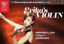 The Peterborough Symphony Orchestra welcomes acclaimed violinist Erika Raum for a performance of her mother's beautiful and dramatic Concerto for Violin (Faces of Woman)