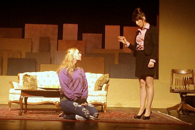 Sharon Gildea (right) as Kate, who takes an immediate dislike to the dog her husband brings home from the park