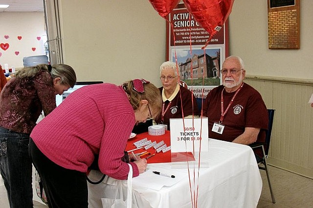 A 50/50 draw at the the 2014 Heart Healthy Seniors Fair at Activity Haven. This year's fair includes a heart-healthy door prize.