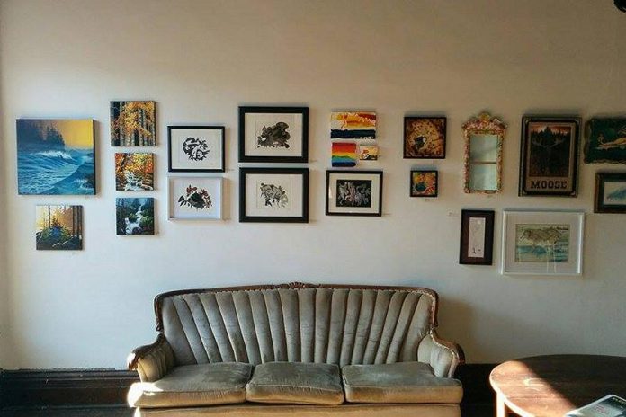 The new group show at Gallery in the Attic in downtown Peterborough features work by Chey Greig, David Brown, Joe Stable, Paul Oldham, and more (photo: Jamie Campbell)