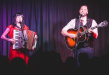 Newfoundland pop-folk duo Fortunate Ones performs in The Nexicom Studio at Showplace in Peterborough on March 22 (photo: Tom Cochrane)