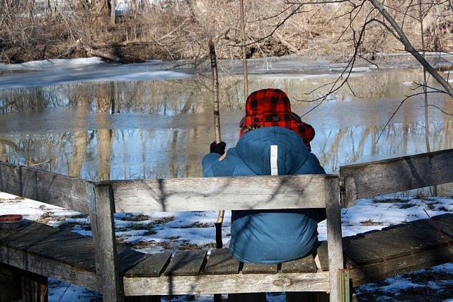 Enjoying some relaxing alone time with Mother Nature and Old Man Winter at GreenUP Ecology Park. Loving yourself with quiet time along a trail or off the beaten path is a soothing and calming way to spend Valentines Day. (Photo: Karen Halley)