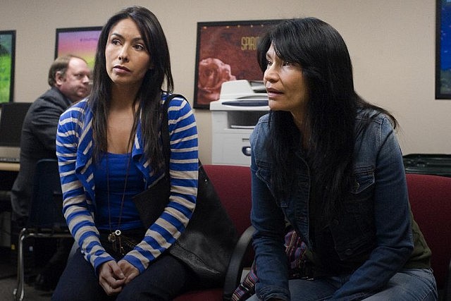 Carmen Moore as Leona and Michelle Thrush as Gail in the hit TV series "Blackstone", which is in its final season