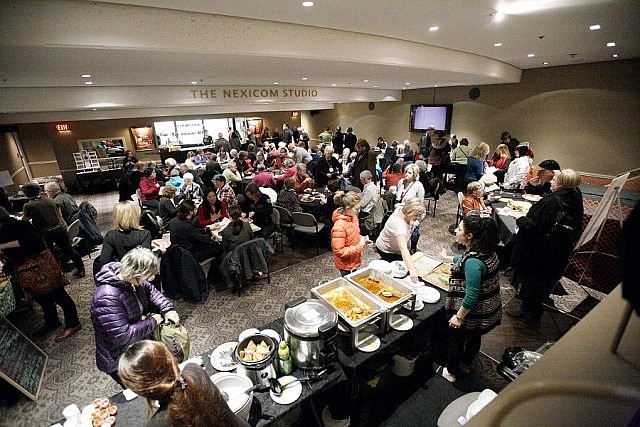 The Nexicom Studio is versatile enough to host special events like the "ReFrame Bazaar", a food event for Peterborough's annual international film festival (photo: Esther Vincent)