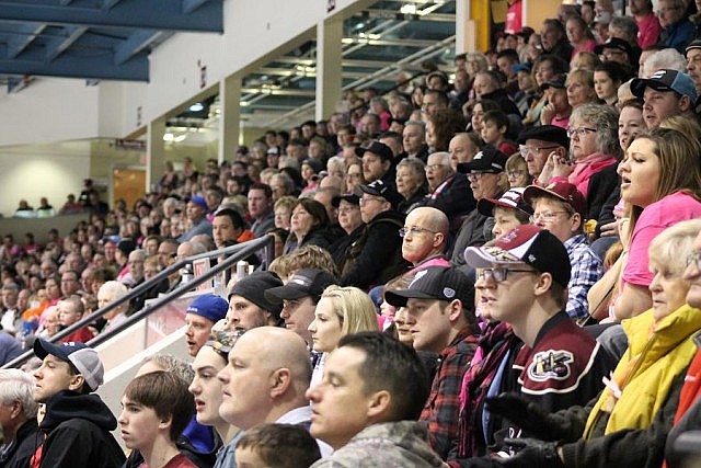 More than 3,400 fans attended Saturday night's game