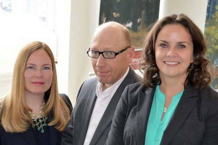 Rhonda Keenan (right) with members of the Economic Development Office in the City of Oshawa, where she was most recently acting director (photo: City of Oshawa)