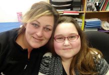 Shari with her 10-year-old daughter Tanna, who lives with a form of childhood arthritis that prevents her from doing the things kids normally do. To help raise funds and awareness for children like Tanna, The Arthritis Society is hosting a gala fundraiser on Saturday, March 5, at the Canadian Canoe Museum. (Photo: Paul Rellinger / kawarthaNOW)