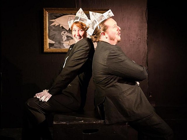 Naomi Duvall and Jon Hedderwick in "The Illuminati in Dramatis Libre" (photo: Andy Carroll)