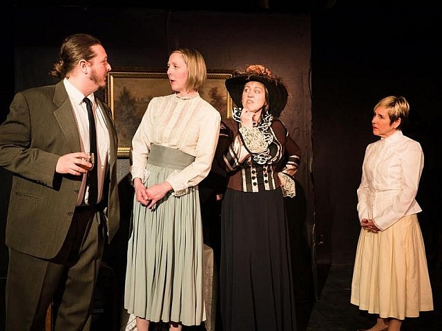 John Hedderwick, Sam Sayer, Hilary Wear, and Carol Lawless in "He Said and She Said" (photo: Andy Carroll)