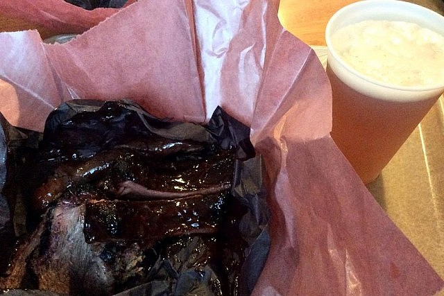 Meat from Muddy's Pit BBQ comes wrapped in butcher paper for an authentic barbeque experience (photo: Eva Fisher)