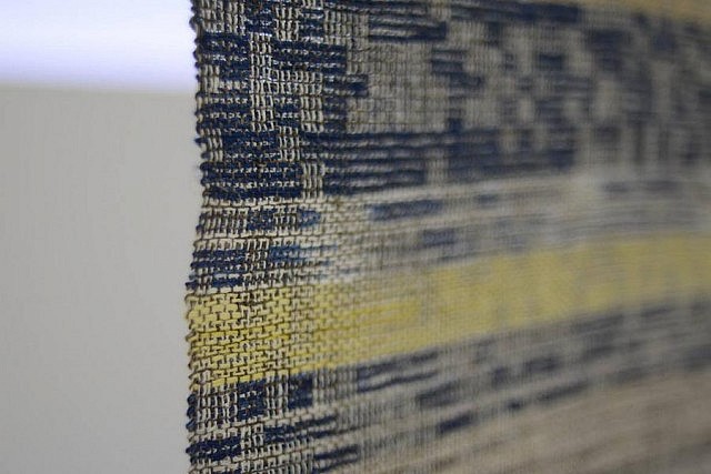 A detail of a weaving by Mackenzie Kelly-Frère, whose work is on display at Evans Contemporary until May 14 (photo: Evans Contemporary)