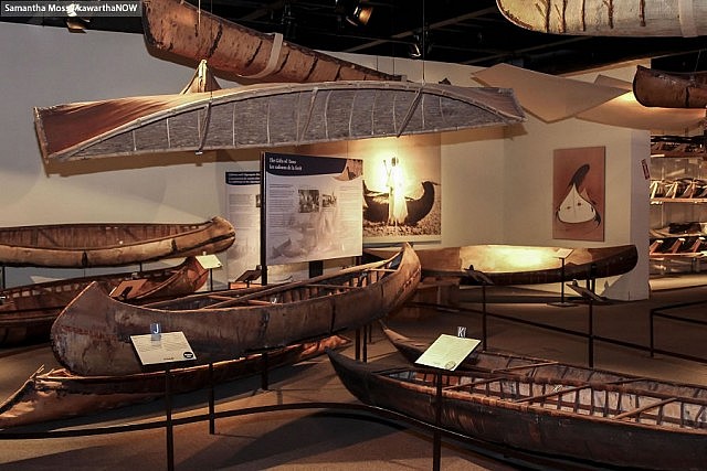 Due to space limitations at its current location, only some of The Canadian Canoe Museum's collection of more than 600 canoes, kayaks, and paddled watercraft are on public display  (photo: Samantha Moss / kawarthaNOW)