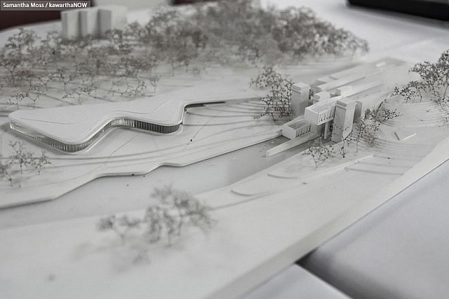 A three-dimensional model of the new design (photo: Samantha Moss / kawarthaNOW)