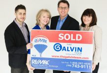 The Galvin Team at RE/MAX Eastern Realty Inc. Brokerage: Sales Representative Lorrie Tom, Broker Andrew Galvin, Sales Representative/Marketing Sharon Ford, and Sales Representative Eric Mickee (photo: The Galvin Team)