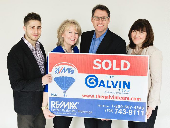 The Galvin Team at RE/MAX Eastern Realty Inc. Brokerage: Sales Representative Lorrie Tom, Broker Andrew Galvin, Sales Representative/Marketing Sharon Ford, and Sales Representative Eric Mickee (photo: The Galvin Team)