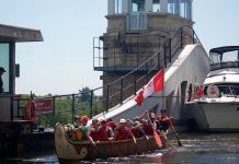 The Canadian Canoe Museum is offering its Voyageur Canoe Tours, which go through the Peterborough Lift Lock, three times a day every Friday, Saturday, Sunday, and holiday Monday from July 1 until Labour Day (photo courtesy of Canadian Canoe Museum)