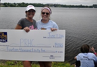 The RBC Queen Bees raised $14,000 for this year's festival, and they know that's partly because they have a survivor in their midst. "You're going to make me cry," says Patti Perry, left. "It's all about my colleagues."
