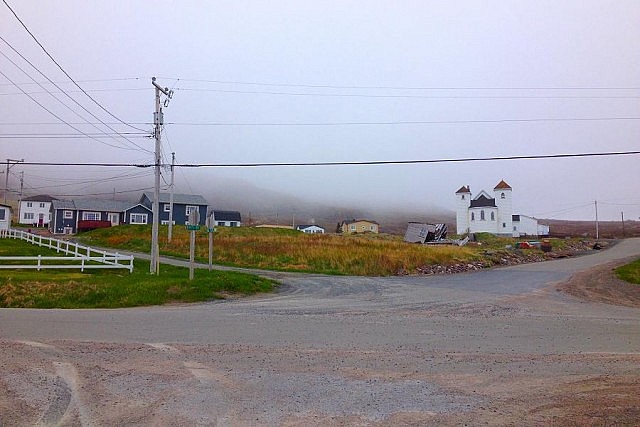 A haunting fog sits over the town of Grates Cove.