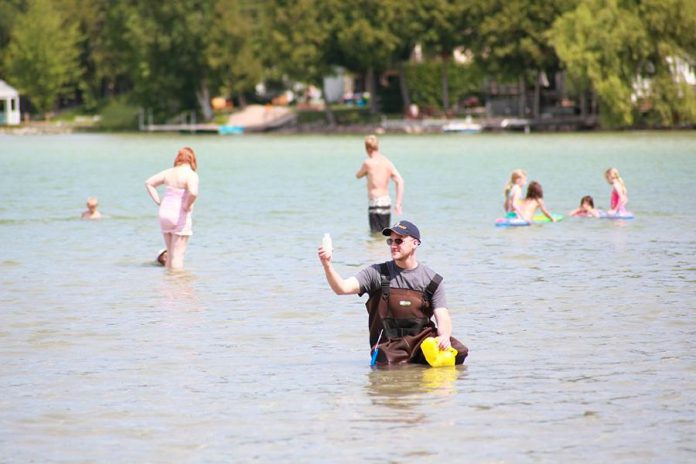 Local health units regularly test the quality of water at beaches in The Kawarthas during the summer months (photo: Peterborough Public Health)