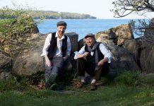 Globus Theatre and The Irish Stage Company present Stephen Farrell and Mark Whalen in "Stones in His Pockets" at Lakefield Arts Barn in Bobcaygeon until August 20 (photo: The Irish Stage Company)
