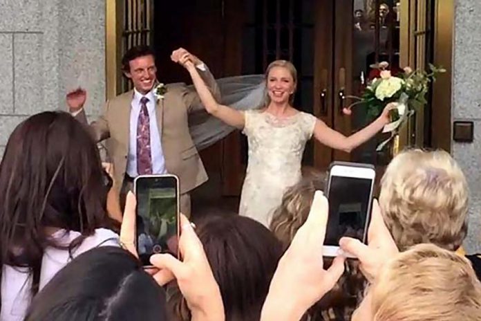 BlushDrop is an award-winning online service that produces a professionaly edited wedding video using video clips uploaded by wedding guests (photo: BlushDrop)