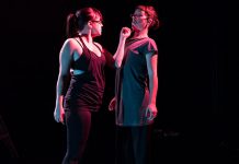 Elizabeth Moody and Robyn Smith in Insurrection, playing September 8 to 10 at The Theatre on King (photo: Andy Carroll)