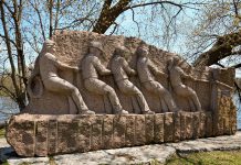 Labour Day celebrates worker solidarity, as pictured in this memorial for workers at Millennium Park in Peterborough erected by the Peterborough and District Labour Council (photo: ptbolabour.ca)