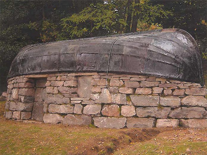 The Farley Mowat Boat Roofed House is being moved to its new location at Eastside Ganaraska Park for the Thanksgiving weekend (photo: followingfarley.com)