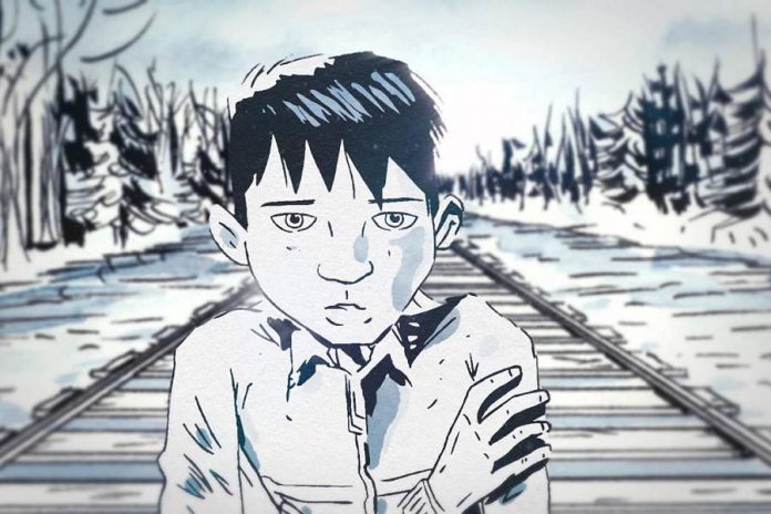 'The Secret Path', written and directed by the late Gord Downie with illustrations by Jeff Lemire, tells the story of 12-year-old Chanie Wenjack who died more than 50 years ago while trying to walk 600 kilometres to his northwestern Ontario home after fleeing a residential school in Kenora. (Illustration: Jeff Lemire)