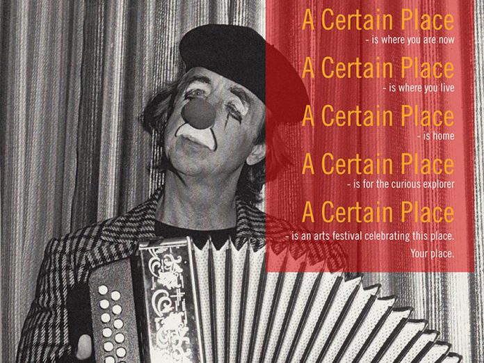 A Certain Place: The Bernie Martin Festival celebrates the late playwright, actor, and songwriter Bernie Martin (graphic: Fleshy Thud)