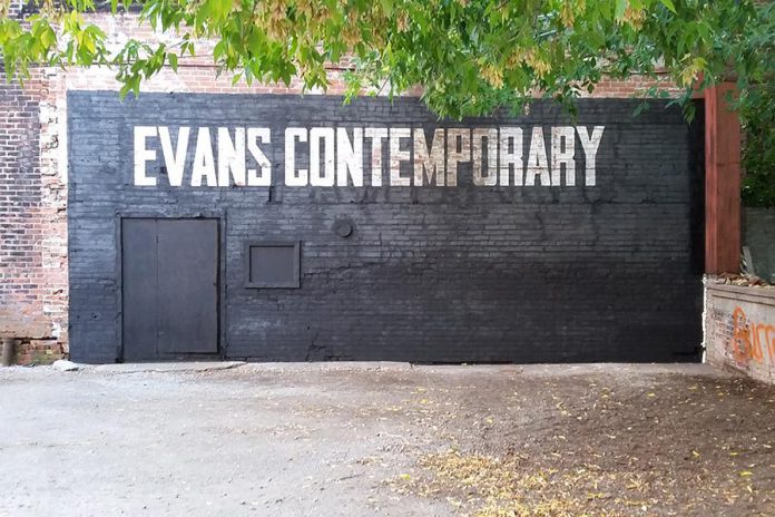 The new gallery space at Evans Contemporary is located in the Bankers Common, the courtyard of the Commerce Building on Water Street in downtown Peterborough (photo courtesy of Evans Contemporary)