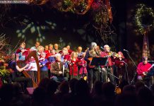 Carried Away and the Convivio Chorus performing at In From The Cold at the Market Hall in Peterborough on Friday, December 11, 2015. This year's concert takes place on December 9 and 10. (Photo: Linda McIlwain / kawarthaNOW)