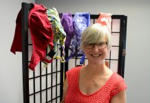 Bridget Leslie owns My Left Breast in downtown Peterborough. Her store offers fashionable and prosthesis friendly bras, swimwear, and more. (Photo: Eva Fisher)