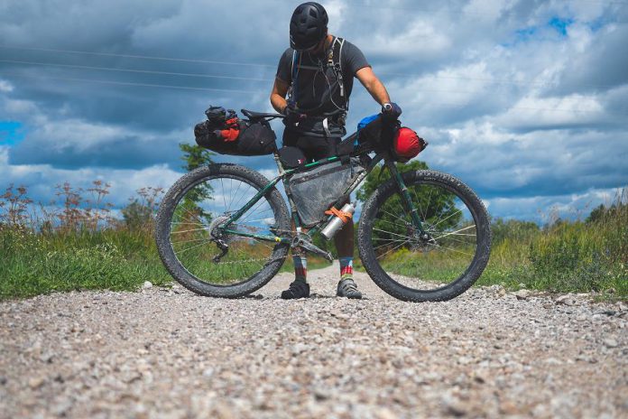 Cyclist Miles Arbour recently "bikepacked" the 450-km Central Ontario Loop Trail. Many hundreds of kilometres of trails connect communities along the Trent-Severn Waterway, offering unique tourism opportunities for businesses in the Kawarthas. An interactive workshop on November 29 will showcase the benefits of strengthening the linkages between these communities. (Photo: Miles Arbour)