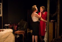 Samantha Maxfield as boxer Joe and Lindsay Unterlander as Nora in director Eryn Lidster's production of the 1919 play Cocaine at The Theatre on King (photo: Andy Carroll)