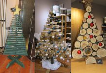 Unique Christmas trees made by staff of Kawartha Lakes Construction were on display at the company's annual Christmas Drop In on December 14th