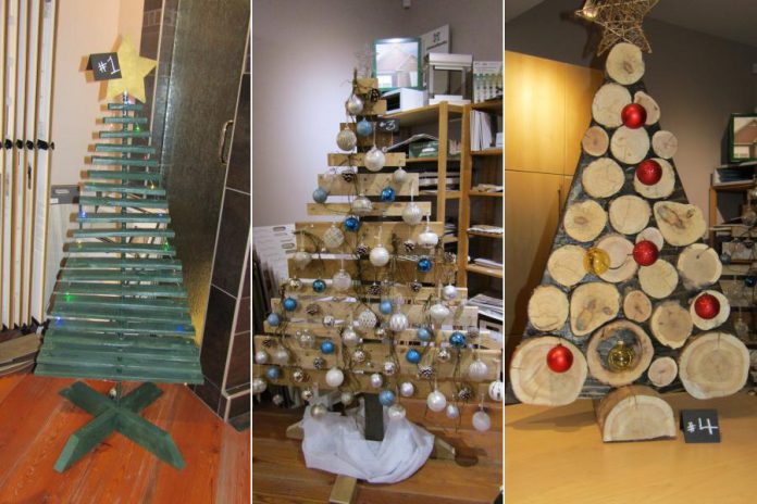 Unique Christmas trees made by staff of Kawartha Lakes Construction were on display at the company's annual Christmas Drop In on December 14th