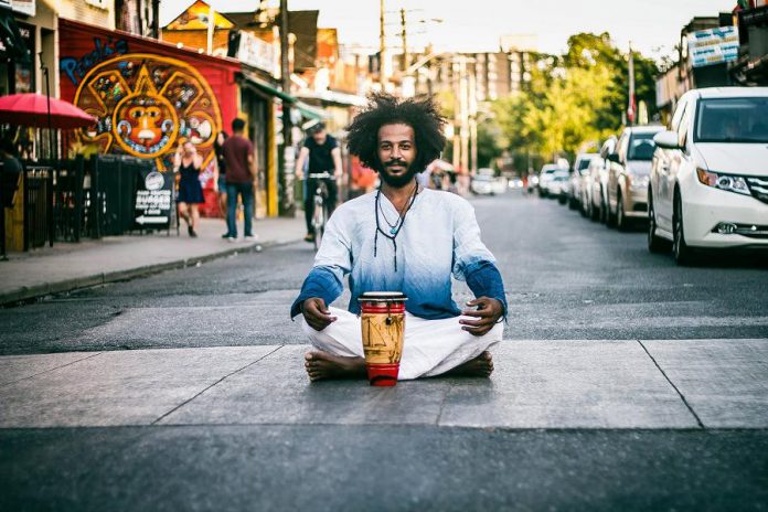 Streets of Canada includes the story of Toronto's Ahmed Moneka who, after playing the role of a gay man in the Iraqi short film 'The Society", was unable to return to his native Iraq because of threats to his life. Devastated and alone, he met two immigrants from Ukraine and France and together they formed a band called Moskitto Bar. (Photo: Streets of Canada)