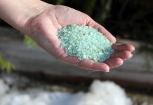 The GreenUP Store carries Clean and Green Ice Melter by Swish, an alternative to salt that's gentle on vegetation, concrete, water, and floors. It's not corrosive and is completely safe to handle with bare hands, so it's safer around children and pets, too. (Photo: Karen Halley)