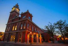 Market Hall Performing Arts Centre, featuring Peterborough's iconic clock tower, is located at 140 Charlotte Street in downtown Peterborough. (Photo: Bradley Boyle)