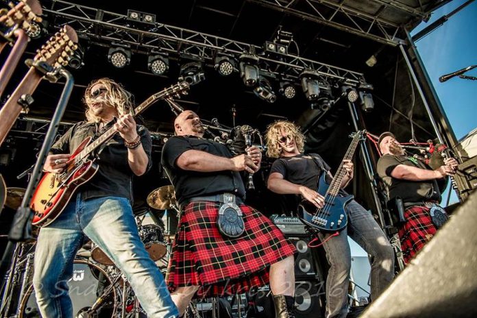 Canadian Celtic rockers Mudmen -- Mike Meacher, Sandy Campbell, Dan Westenenk, Robby Campbell, and Jeremy Burton (not pictured) -- return to Peterborough's Market Hall on January 14 (photo courtesy of Mudmen)