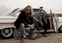 Tom Wilson and son Thompson perform as Lee Harvey Osmond, along with pedal steel player Aaron Goldstein and drummer Ray Farrugia, at the Market Hall in Peterborough on January 19 (supplied photo)