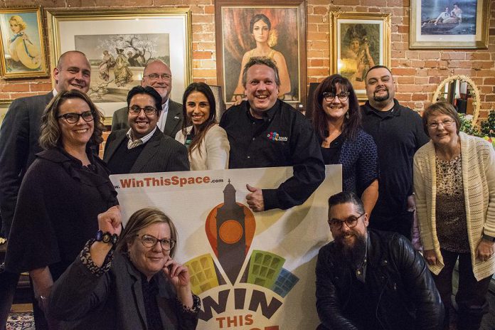 The Win This Space judges, at Catalina's in downtown Peterborough on January 19, have selected the 10 finalists in the competition (photo: Peterborough DBIA)