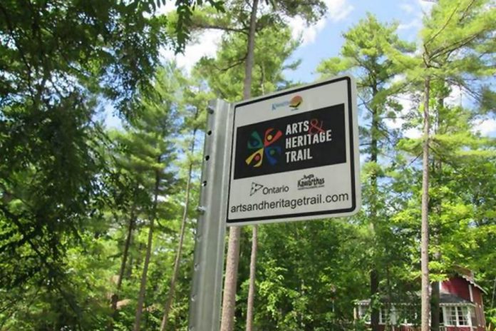 Each stop on the Kawartha Lakes Arts and Heritage Trail is marked with a roadside sign (photo: City of Kawartha Lakes)